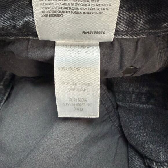 AGOLDE Criss Cross Straight in Shambles Size 27 Organic Cotton - Picture 9 of 11